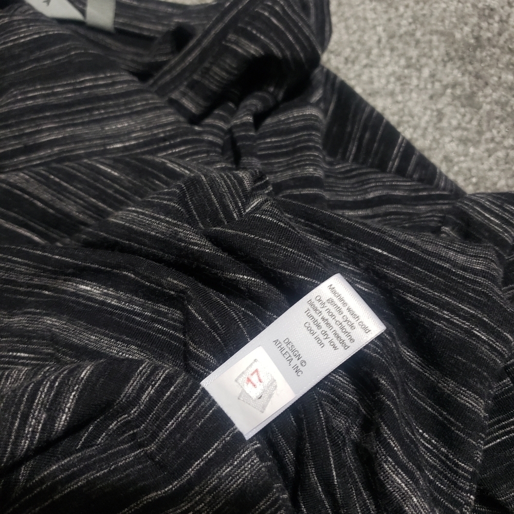 Athleta Avenues Long Sleeve Ruched Dress Mottled Gray Heather Casual Athleisure - Picture 9 of 10